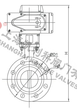 D941X電動法蘭式蝶閥外形結構圖
